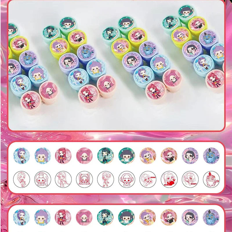KPop Demon Hunter Stamp Set – Party Favors & Classroom Reward Stamps for Kids