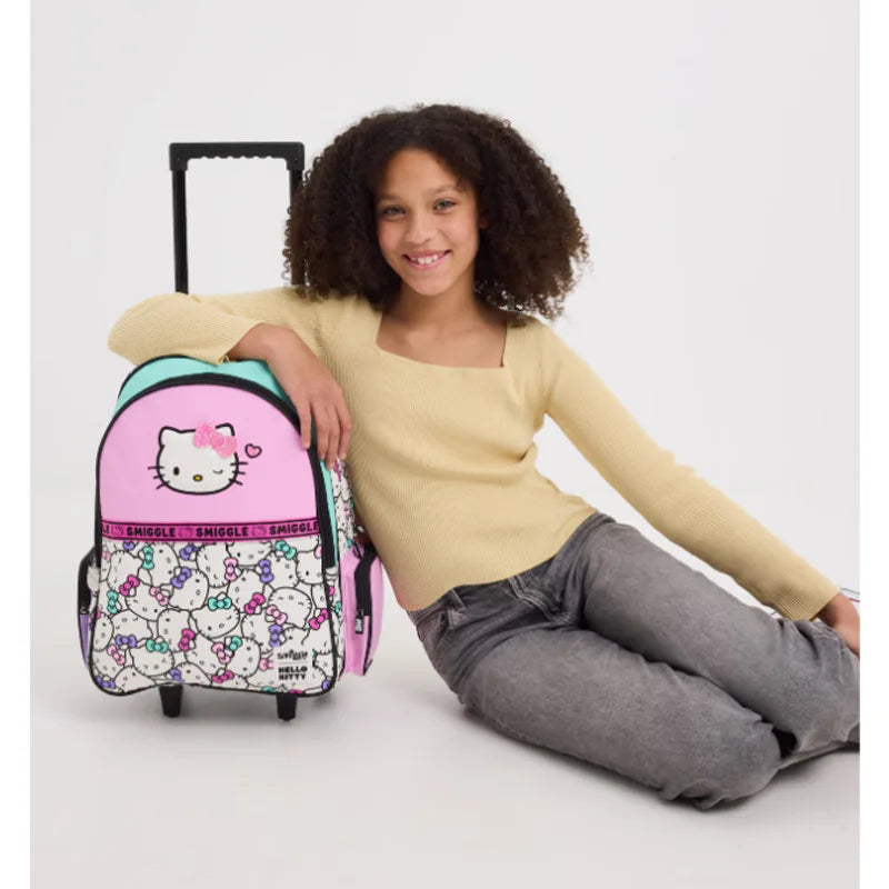 Sanrio Hello Kitty Elementary School Backpack — Ultra-Lightweight Kids Backpack with Pen Box and Lunch Bag, Reduce Burden, Perfect Gift for Girls