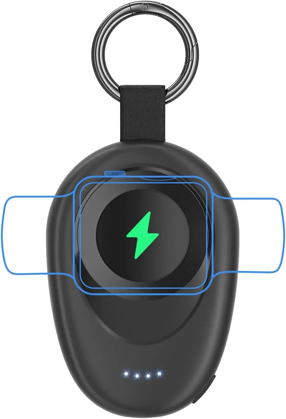 Portable Wireless Charger for Apple Watch Series 2-9 & SE/Ultra – Travel Power Bank Keychain Spare Battery