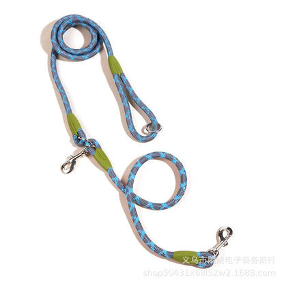 Reflective Nylon Dog Leash – Hands-Free Running & Walking Rope Lead for Small to Large Dogs