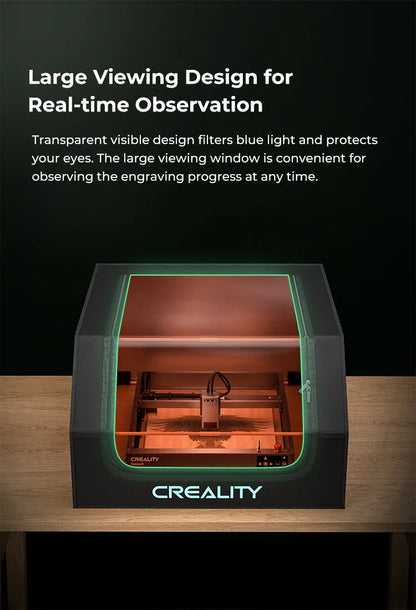 Creality Laser Engraver Enclosure – Fireproof & Dustproof Protective Cover with Exhaust Fan, 700x720x400mm
