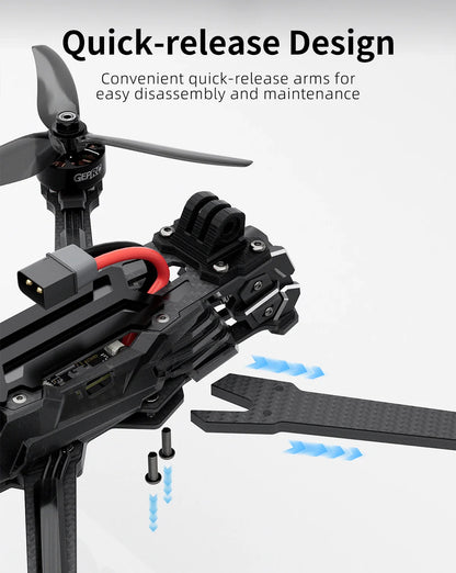 GEPRC Vapor-X5 D5 HD FPV Drone 5" – 4K 120fps Recording, O4 Air Unit, 2207E 1960KV Motor, Freestyle Quadcopter