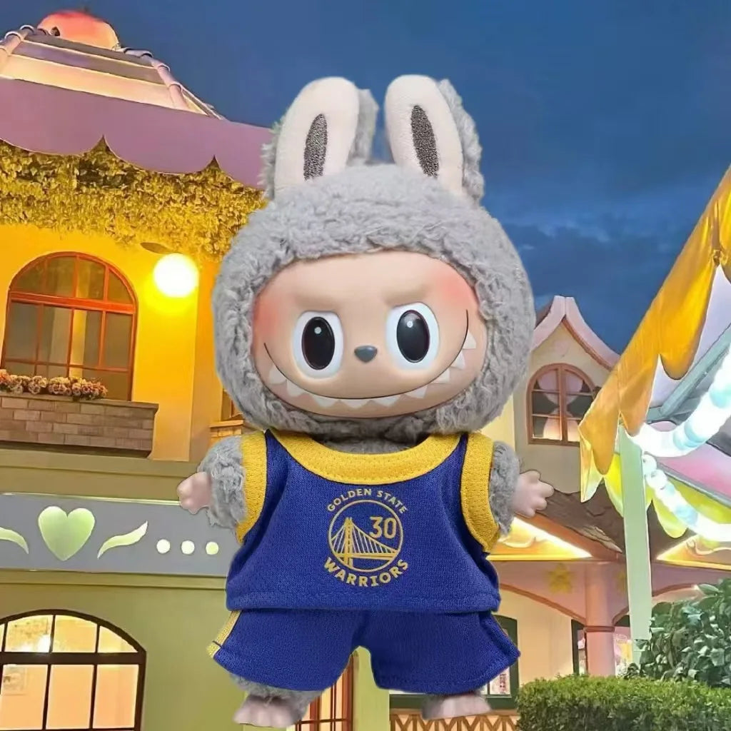 17cm Labubu Doll Clothes – First & Second Generation Basketball Outfit for Handmade Doll Gift