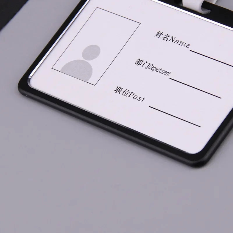 Office Metal ID Badge Holder – Aluminium Alloy Employee Name Cover, Business Case & Credit Card Wallet