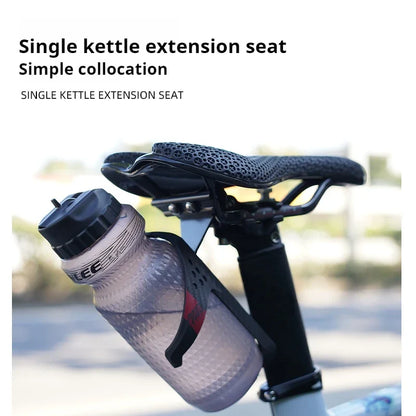ENLEE Aluminum Bike Water Bottle Cage Extension Bracket – MTB & Road Bicycle Saddle Seat Mount Adapter for Cycling Hydration Setup