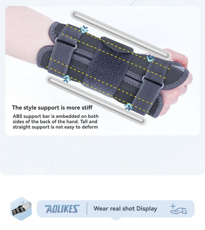 AOLIKES Wrist Brace Splint – Night Support for Carpal Tunnel & Pain Relief