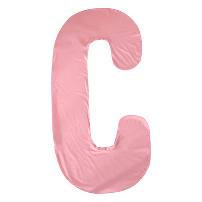 C-Shape Pregnancy Nursing Pillow Cover – Replacement Body Pillow Case for Maternity Sleep & Leg Support