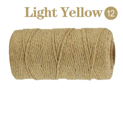 2mm 100M Macrame Cotton Cord – Twine Thread for DIY Crafts, Wall Hangings, Bohemian Wedding & Home Decor
