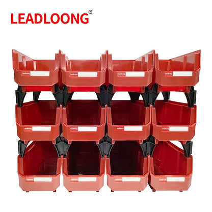 LEADLOONG V3 Garage Storage Box – 12PC Organizer Bins 11x5x5inch for Screws, Hardware & Workshop Supplies