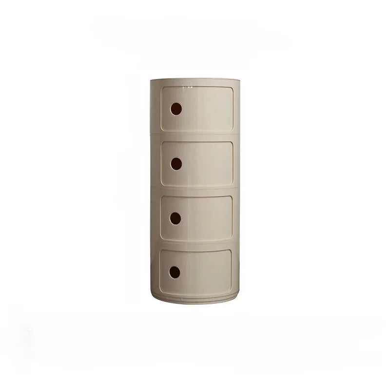 Nordic Round Bedside Table – Mini 2/3/4/5 Layer Cute Storage Cabinet, Creative Living Room & Bedroom Furniture
