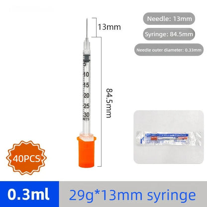 40/80PCS Disposable Veterinary Syringes - Sterile Insulin Needles for Pet & Animal Use