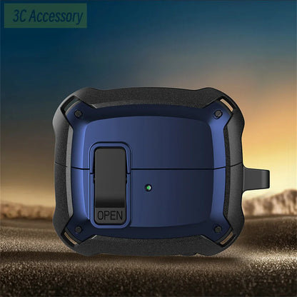 Military-Grade Shockproof Case for Samsung Galaxy Buds 3/3 Pro – Secure Lock Protective Cover for Men