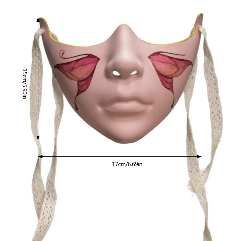 Masquerade Half Face Mask for Men & Women – Cosplay Halloween Eyemask, Costume Eye & Mouth Cover