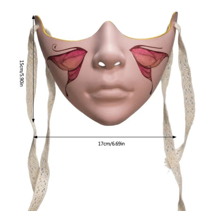 Masquerade Half Face Mask for Men & Women – Cosplay Halloween Eyemask, Costume Eye & Mouth Cover