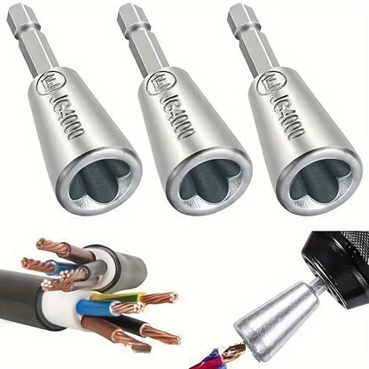 3pcs Wire Twister Tool Set for Drill — Wire Connector & Electrical Wire Nut Twisting Tool