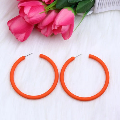 Women’s Funny Acrylic Circular Earrings – Round Ear Jewelry, Popular Fashion Accessory Gift