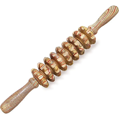 Curved Wooden Cellulite Roller – Body Shaping Massage Tool for Stomach & Lymphatic Drainage Therapy