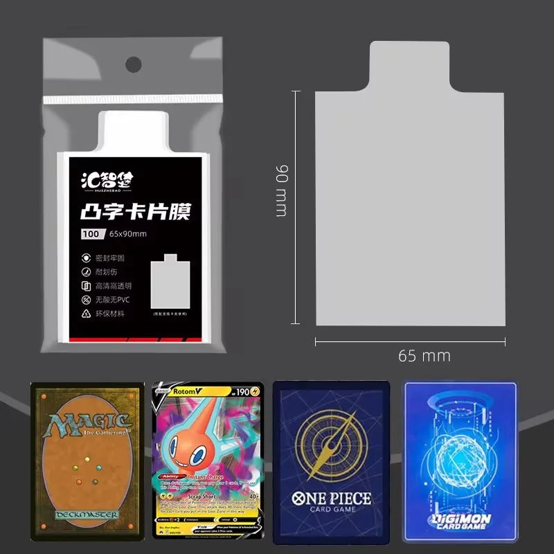 Pull Tab Sleeves for Toploaders & Card Savers – Semi-Rigid Card Holders for Pokémon & YuGiOh, Convenient Card Pickup