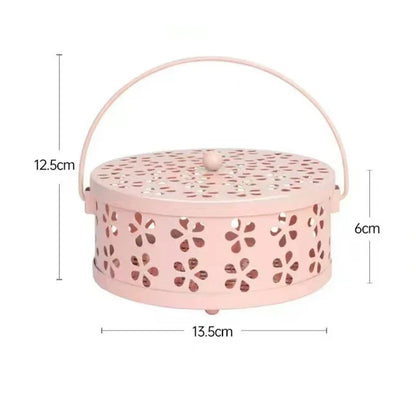 Portable Mosquito Coil Tray Holder – Sandalwood Incense Burner Box for Home Insect Repellent & Anti-Fire Safety