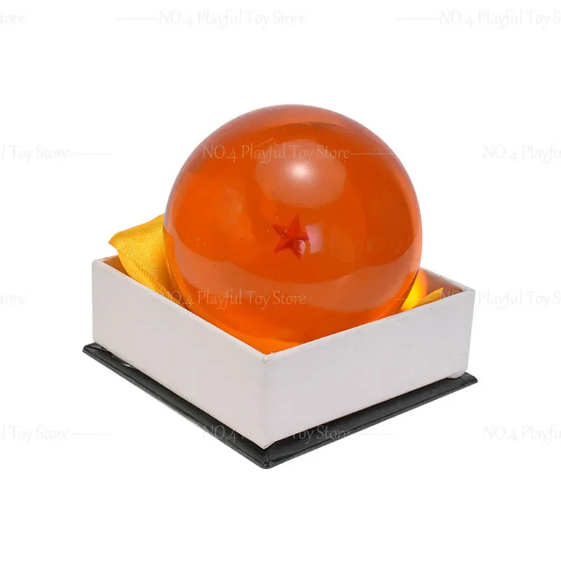 7.6cm Dragon Ball Anime Figure — 1-7 Star Orange Resin Crystal Globe, Large Desktop Ornament, Toy Collection Gift