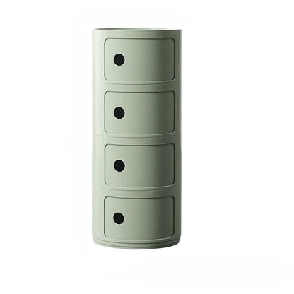 Nordic Round Bedside Table – Mini 2/3/4/5 Layer Cute Storage Cabinet, Creative Living Room & Bedroom Furniture