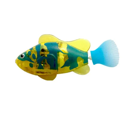 LED Interactive Cat Toy Robot Fish – Glowing Electric Swimming Motion Toy to Stimulate Kitten Hunting Instincts & Playful Exercise