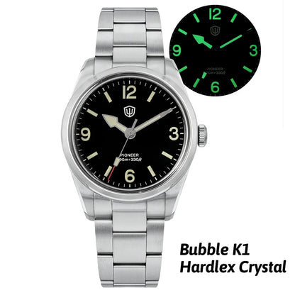 Watchdives WD1960S V2 36mm Vintage Cream Quartz Watch – VH31 Sweep Seconds, K1 Sapphire, Luminous Stainless Steel Men’s Watch