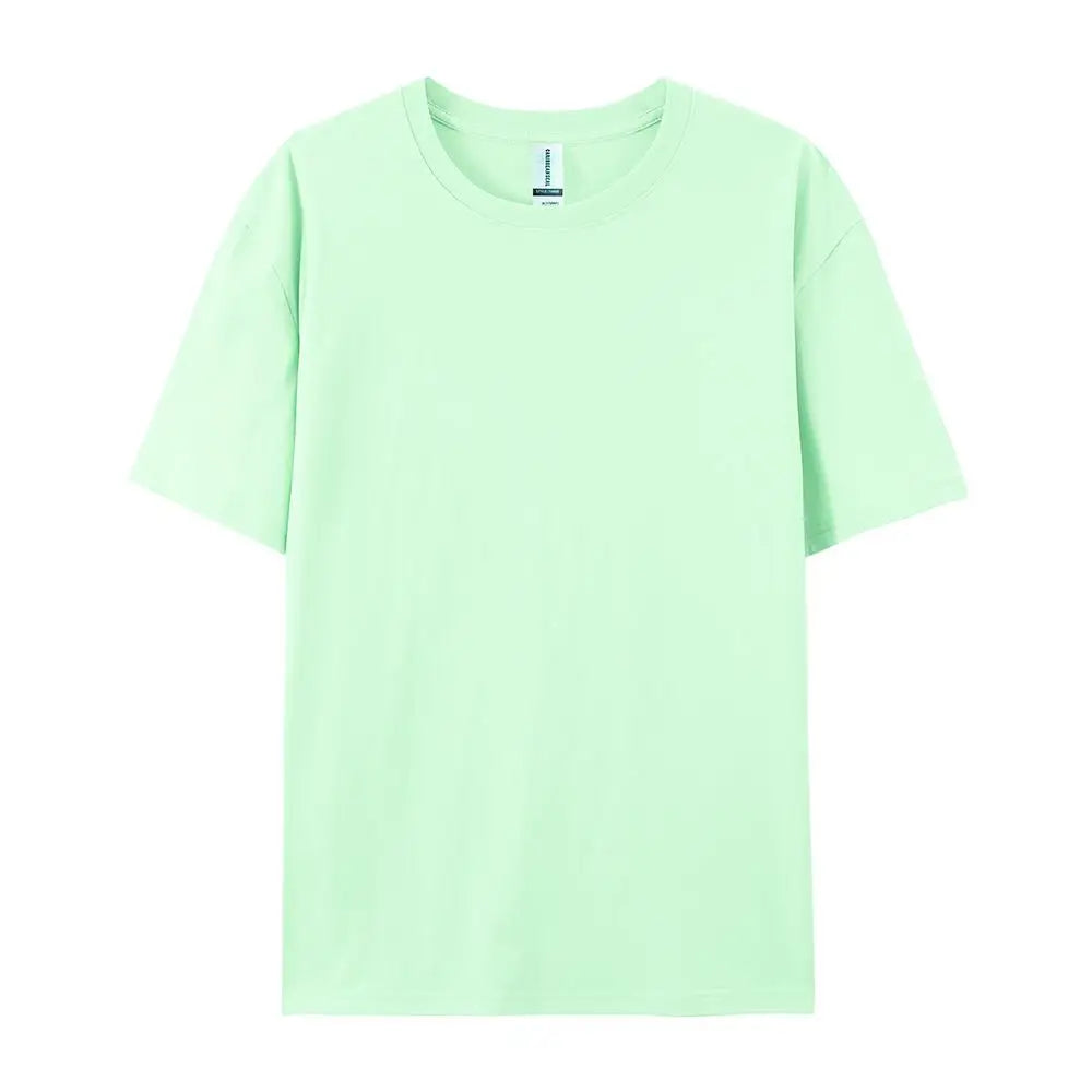 100% Cotton Solid Color T-Shirt – Unisex Short Sleeve Casual Breathable Summer Tee for Men & Women Fashion Wear