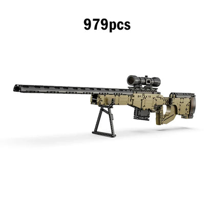 Cada 979-Piece City Police & Military Building Blocks Set – WW2 Sniper Rifle & Assault Rifle Bricks Toys for Kids Gifts