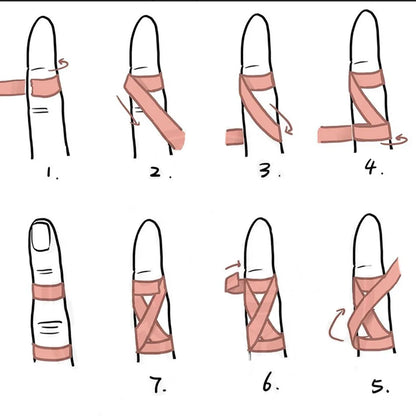 Jiu-Jitsu Finger Tape - Elastic Self-Adhesive Bandage Protection for BJJ Sports