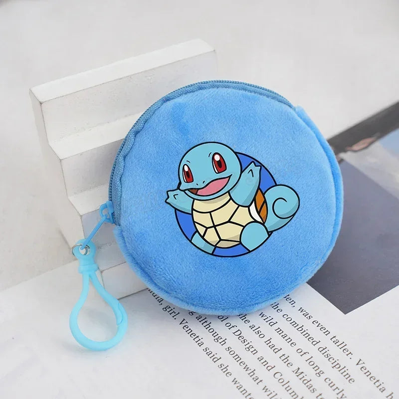 Pokemon Kids Plush Coin Purse — Pikachu, Charmander, Gengar, Squirtle & Charizard Mini Zipper Wallet for Boys & Girls