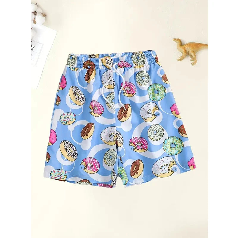 Unisex Ice Cream Graphic Shorts - 3D Print Quick-Dry Gym, Beach & Summer Sports Shorts