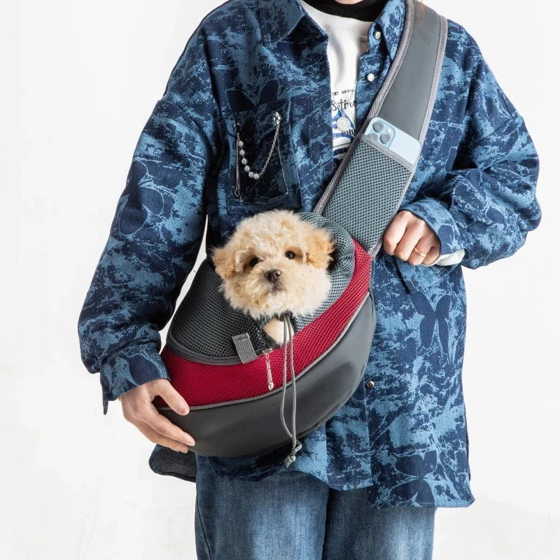 Pet Cat Dog Carrier Backpack – Travel Tote Shoulder Bag, Mesh Sling Carry Pack, Crossbody Pet Carrying Supplies
