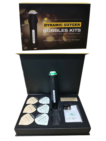 2024 CO2 Bubble Oxygenation Facial Machine — Rechargeable Skin Tightening with Capsules, Pods & Gels Box Set