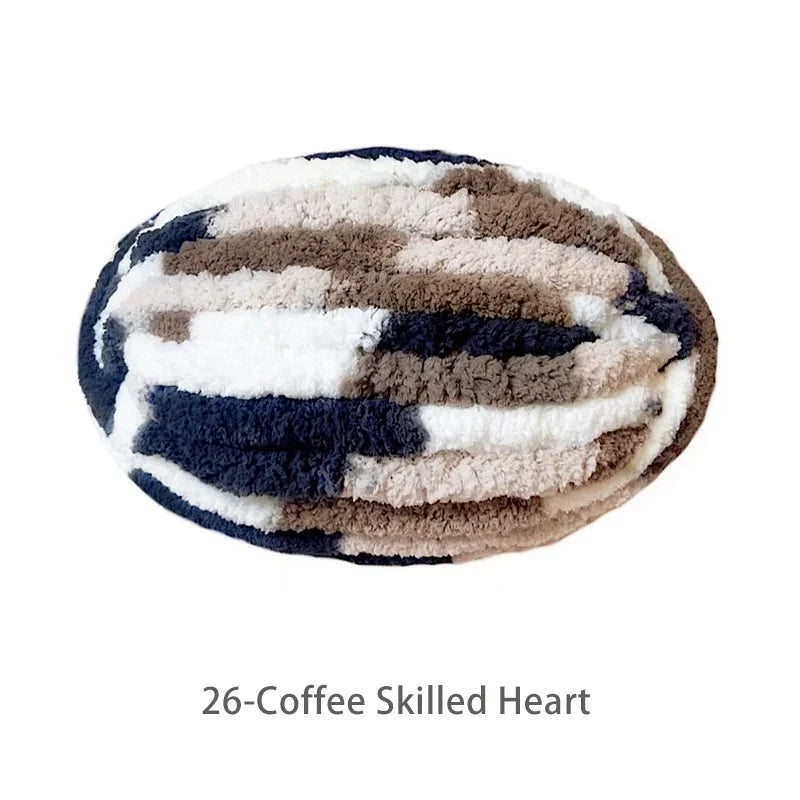 250g Extra Thick Ice Chenille Yarn Ball for Hand Knitting – Soft DIY Blanket, Cushion, Scarf & Pet Bed Yarn for Craft Projects