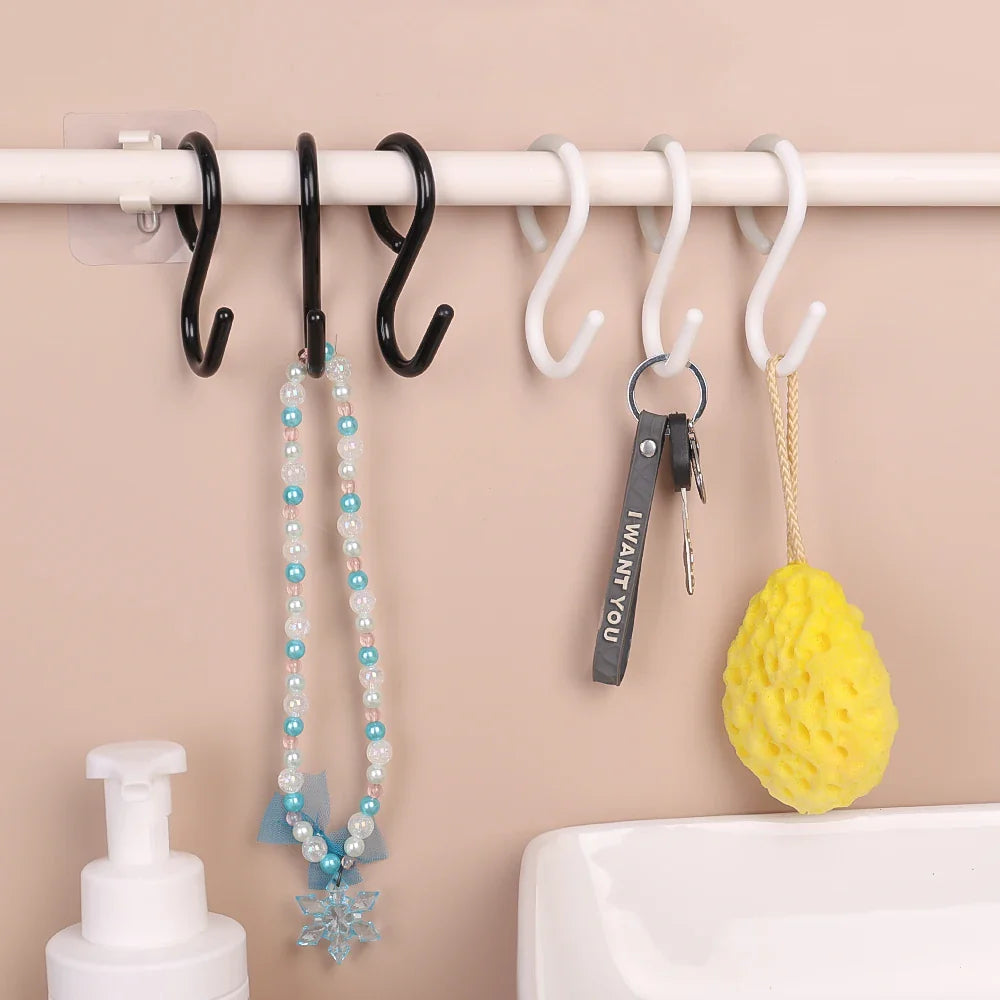 S-Shaped Multi-Purpose Hooks — Flexible Hanging Storage for Wardrobe & Kitchen Accessories