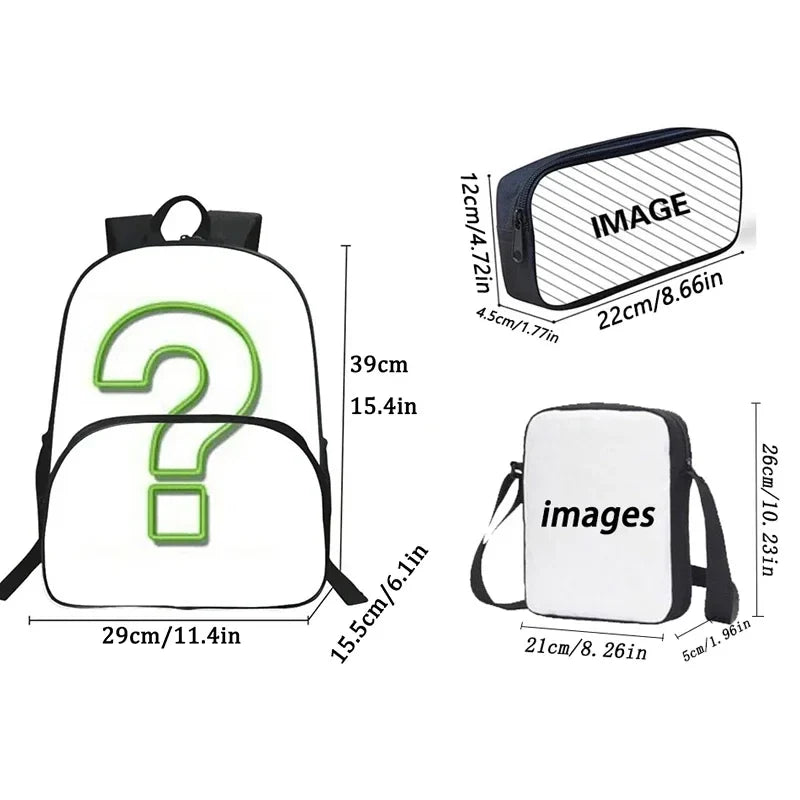 Mini-Craft Kids School Backpack Set — Front Pocket Backpack, Shoulder Bag & Pencil Case for Boys & Girls Ages 5-10