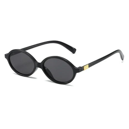 Women's Oval Sunglasses – Retro Small Frame UV400 Clear Lens Fashion Eyewear
