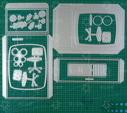 Alarm Clock Clear Stamps & Metal Cutting Dies Set – DIY Scrapbook Embossing Tools for Card Making, Paper Craft & Album Decoration (April 2026 New)