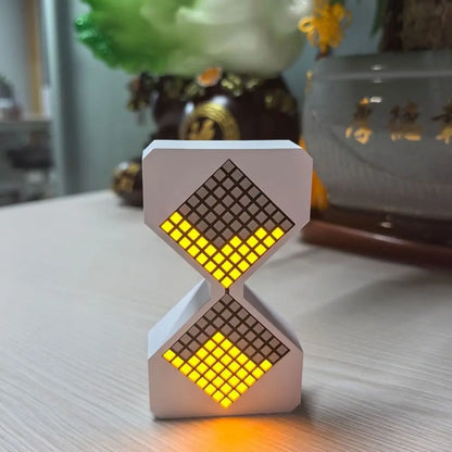 Gravity Sensing Cyber Style LED Electronic Hourglass Timer – Adjustable 1–30 Min Digital Sand Clock with Tech Design DIY Gadget Decor