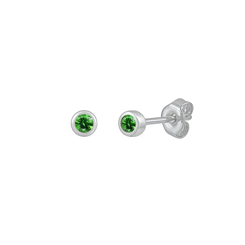 925 Sterling Silver Ear Needle Earrings – Simple Circular Gold & Silver Studs for Women Jewelry (Multiple Sizes)