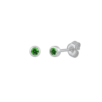 925 Sterling Silver Ear Needle Earrings – Simple Circular Gold & Silver Studs for Women Jewelry (Multiple Sizes)