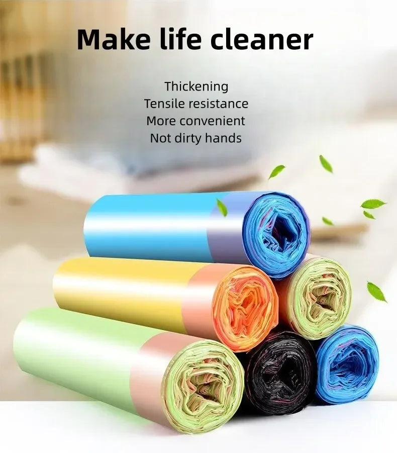30/300PCS Portable Garbage Bags – Thickened Disposable Trash Bags for Household & Kitchen Use