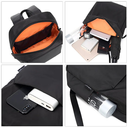 Mini Canvas Men’s Backpack – Black Rucksack, Waterproof School & Travel Bag