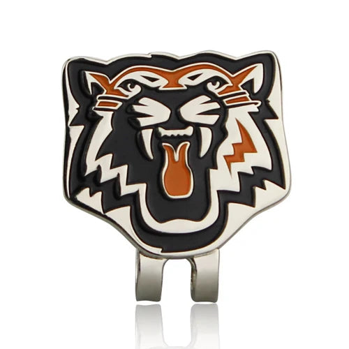 Golf Ball Marker with Hat Clip – Magnetic Alloy Marker, Tiger Putter Flog Glass & Lucky Clover Gift for Golfers