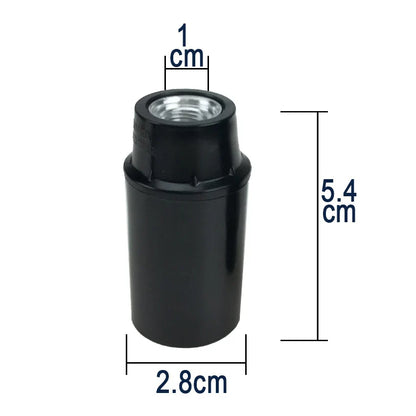 Black E27 Bakelite Lamp Holder - Self-Locking LED Light Bulb Socket with 4A 250V Rating