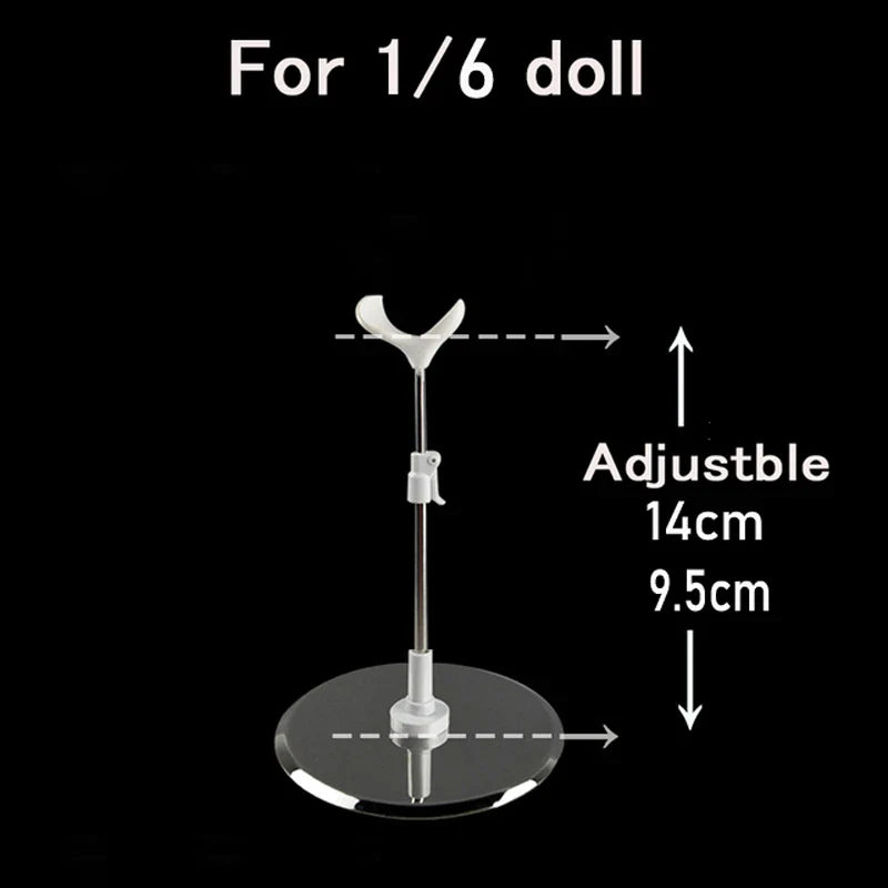 Adjustable Stainless Steel Doll Stand — 1/3, 1/4, 1/6 Universal Display Holder for BJD Dolls