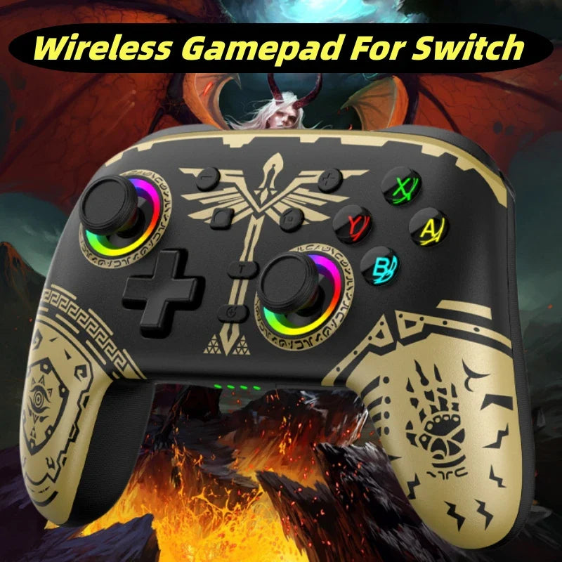 Wireless Pro Gamepad Controller for Nintendo Switch OLED/Lite & Elite – Bluetooth 6-Axis Joystick for PC & Steam Deck