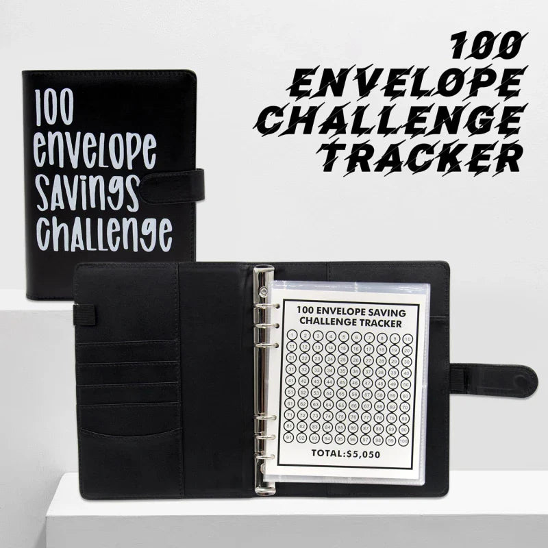 100 Envelope Challenge Binder – Savings Challenge Loose-Leaf Budget Binder with Cash Envelopes, Money Organizer System