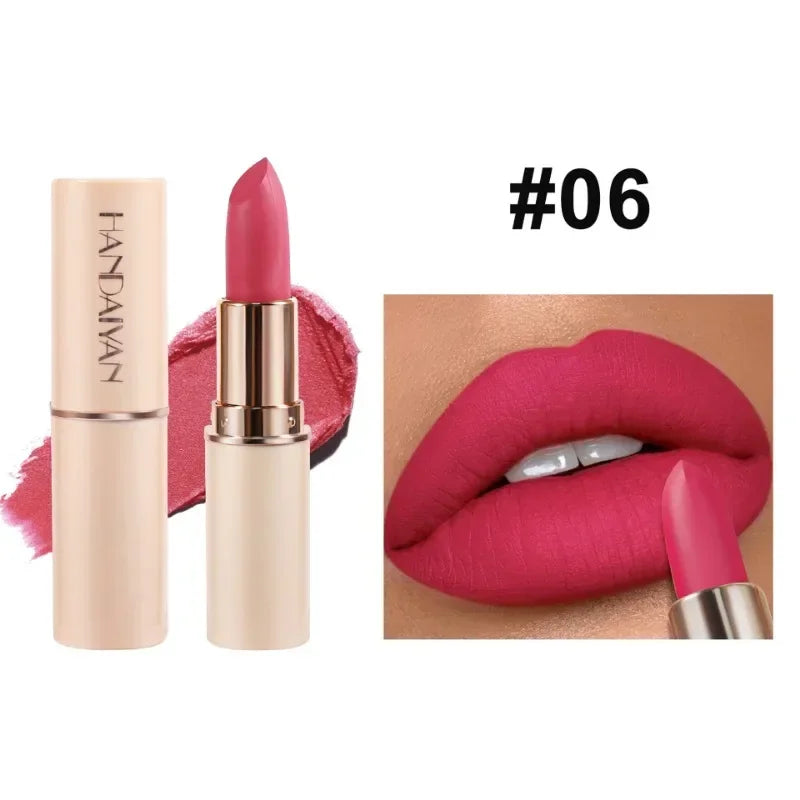 Deep Red Matte Lipstick – 8 Colors, Waterproof, Non-Stick Cup, Velvet Lip Balm, Dark Red Lipsticks for Easy Application